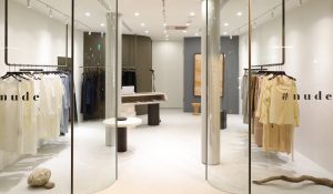 nude、新光三越、 門市、商業空間、室內設計、統包、工程、裝修、櫃位、門市